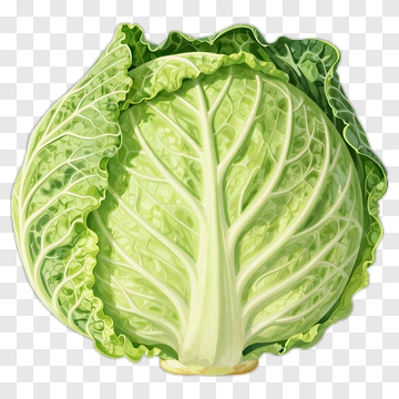 Fresh Green Cabbage PNG