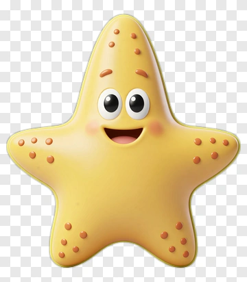 Cartoon Starfish Character PNG