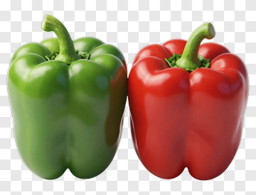 Red And Green Bell Peppers PNG