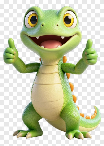 Cartoon Gecko Giving A Thumbs Up PNG