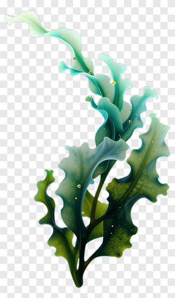 Colorful Seaweed Illustration PNG