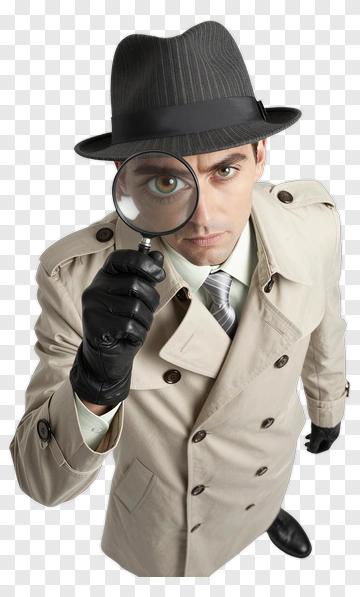 Detective Holding A Magnifying Glass PNG