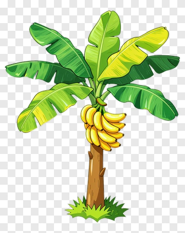 Cartoon Banana Tree PNG