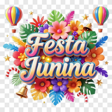 Colorful Festa Junina Celebration Design PNG