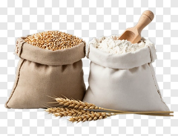 Sacks Of Grain And Flour With Wheat PNG