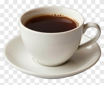 White Coffee Cup With Hot Coffee PNG