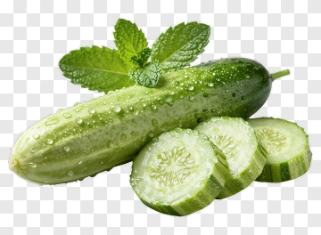 Fresh Cucumber With Mint Leaves PNG