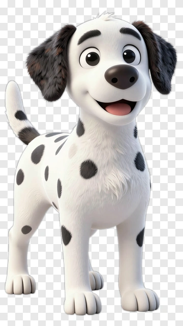 Cartoon Dalmatian Dog PNG