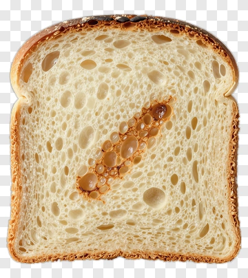 Sliced Bread With Air Bubbles PNG