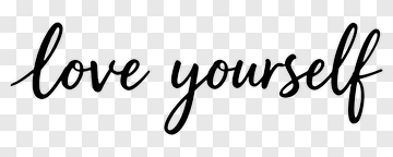 Love Yourself Phrase PNG