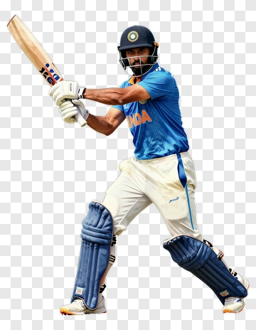Cricket Player Batting With A Bat PNG