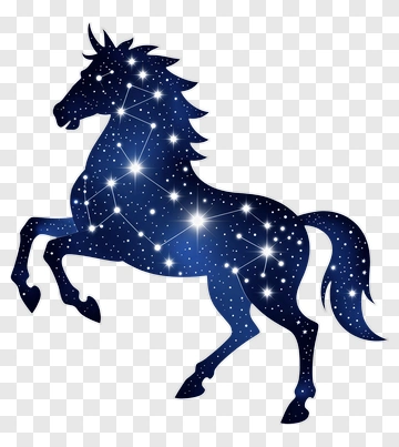 Galaxy Unicorn Silhouette PNG
