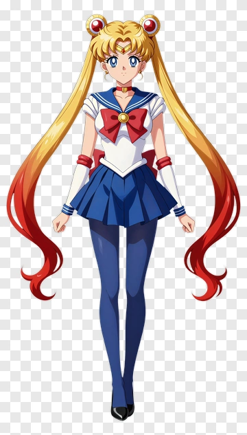 Sailor Moon Character In Blue And White Outfit PNG