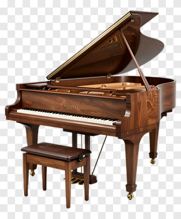 Grand Piano With Bench PNG