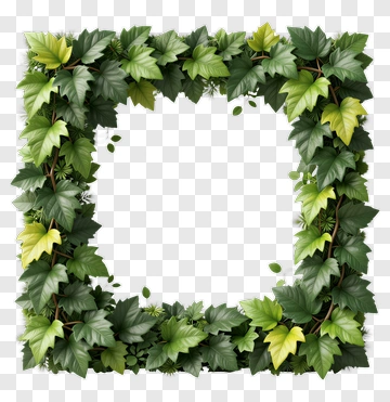 Green Leaf Frame PNG