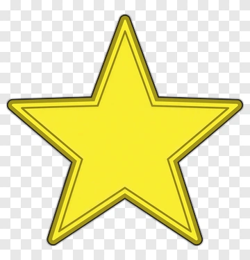 Yellow Star Shape PNG