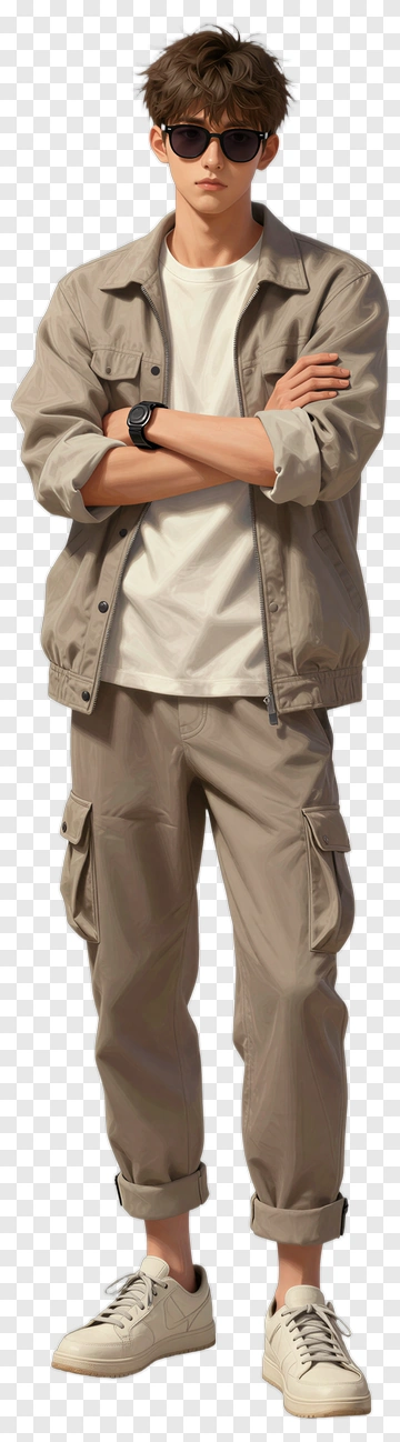 Stylish Young Man In Casual Outfit PNG