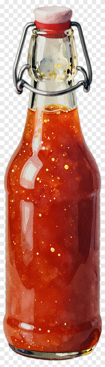 Glass Bottle Of Sauce PNG