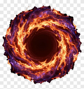 Fiery Swirling Vortex PNG