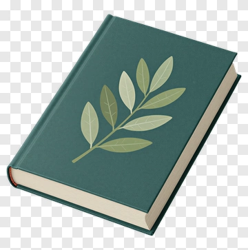 Book With Leaf Design PNG