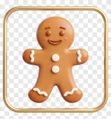 Cartoon Gingerbread Man PNG
