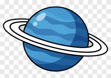 Cartoon Planet With Rings PNG