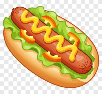Hot Dog With Mustard And Lettuce PNG