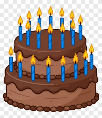 Birthday Cake With Candles PNG