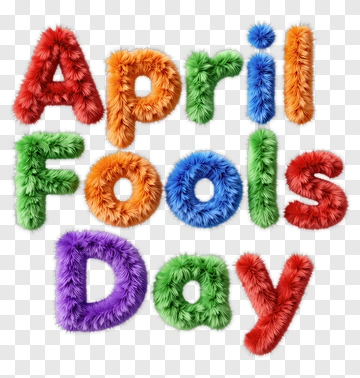 Colorful April Fools Day Text PNG