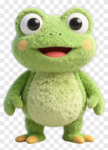 3D Cartoon Frog Character PNG