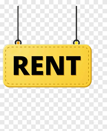 Yellow Rent Sign PNG
