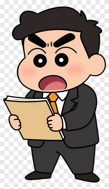 Angry Businessman Holding A File PNG