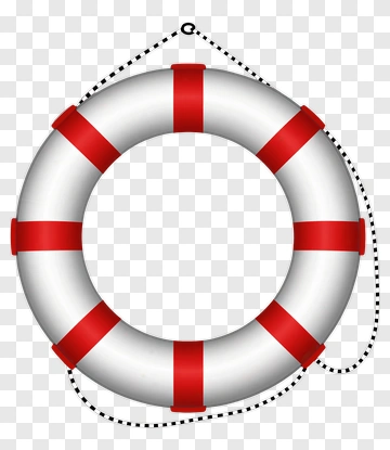 Lifebuoy With Red Stripes PNG