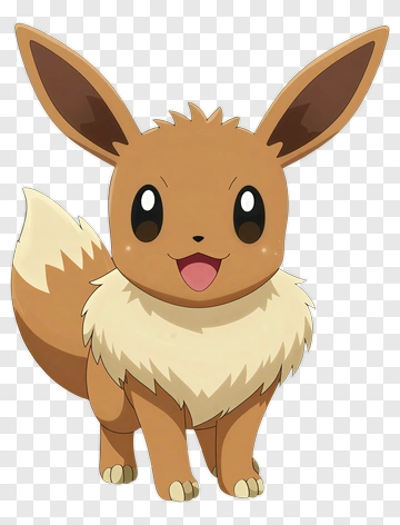 Eevee Character With A Happy Expression PNG