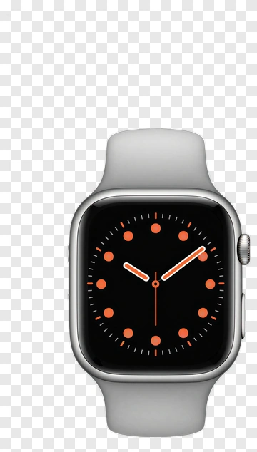 Smartwatch With Orange Accents PNG