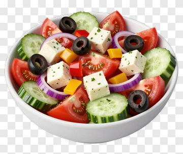 Fresh Vegetable Salad With Feta Cheese PNG