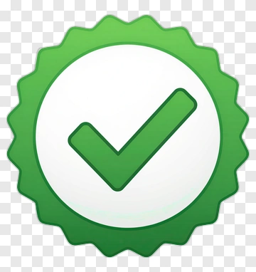 Green Check Mark Badge PNG