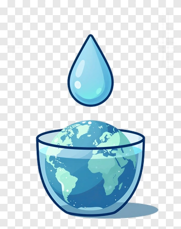 Water Drop Above A Globe In A Bowl PNG