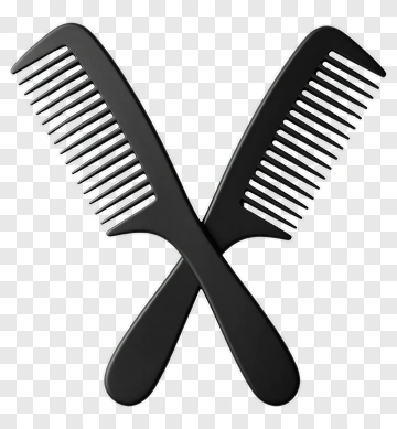 Crossed Black Combs PNG
