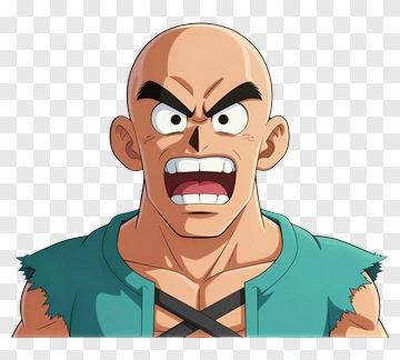 Angry Cartoon Character With Bald Head PNG