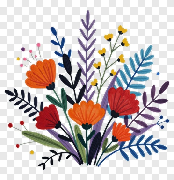 Colorful Floral Bouquet PNG