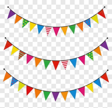 Colorful Party Pennant Banners PNG