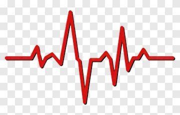 Red Heartbeat Line Graphic PNG