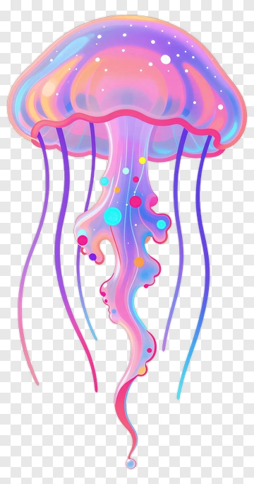 Colorful Jellyfish PNG