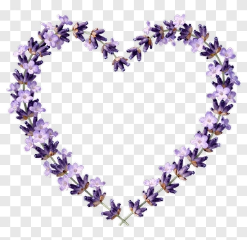 Lavender Heart Wreath PNG