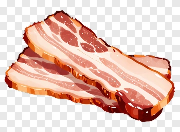 Sliced Bacon Strips PNG