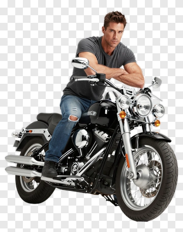 Man Riding A Motorcycle PNG