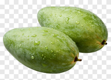 Fresh Green Mangoes With Water Droplets PNG