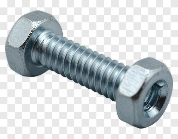 Metal Bolt With Nut PNG