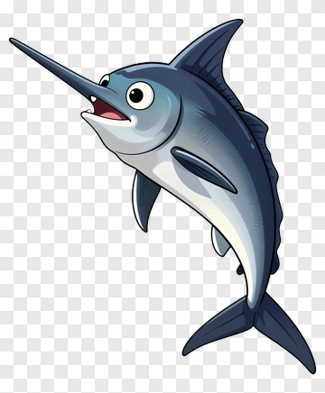 Cartoon Swordfish PNG